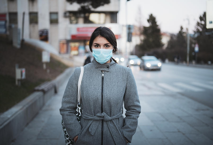 Portrait Of Young Woman With Mask On The Street. Photograph by ArtistGNDphotography