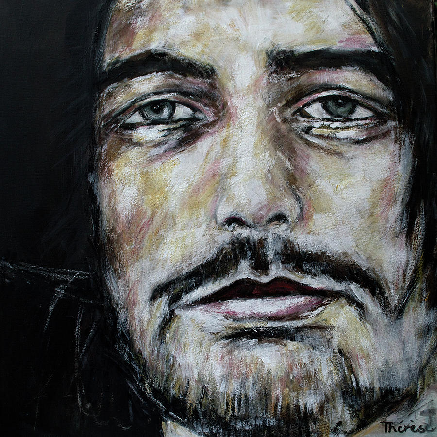 Portrait painting Waylon, Willem Bijkerk Painting by Therese Brals ...