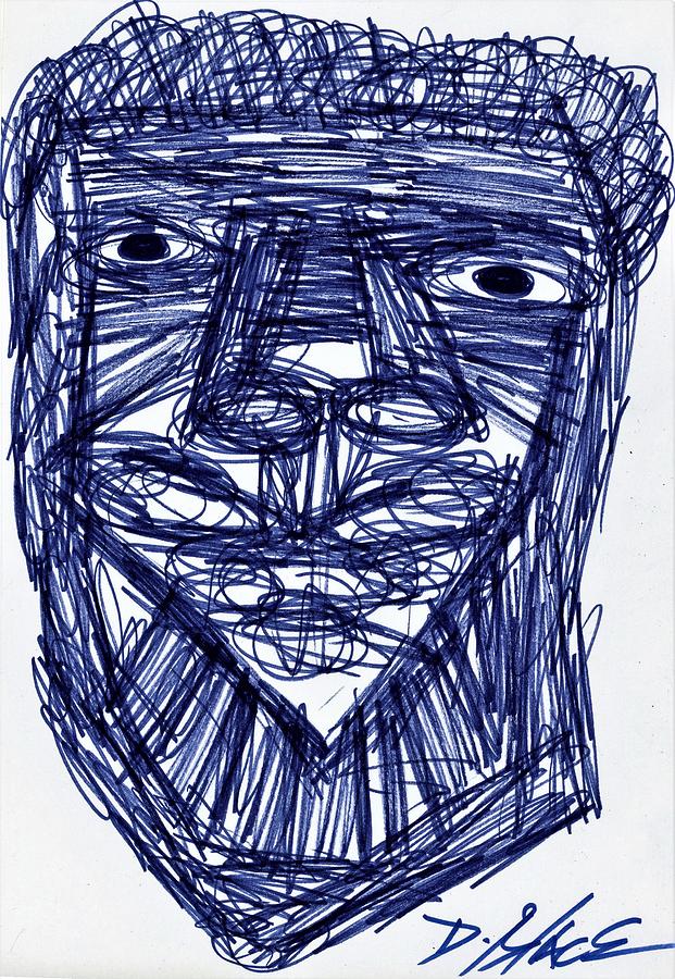 Portrait Reflection Series 7 Drawing by Darrell Black