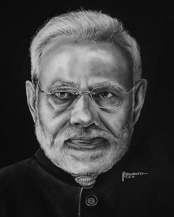 Pencil Sketch Of Narendra Modi Ji | DesiPainters.com