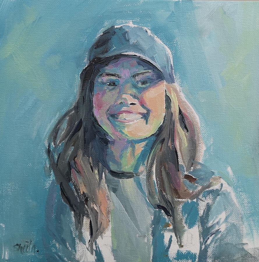 Portrait - Yvonne Painting by Sheila Romard