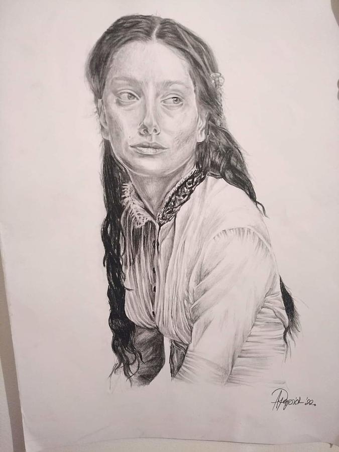 Portraits, Fermina Daza Drawing by Aida Papich - Fine Art America