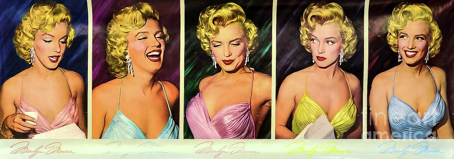 Portraits Of Marilyn Monroe From Her Movies Drawing