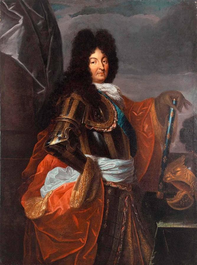 Portret Ludwika X IV 1638-1715 Painting by Hyacinthe Rigaud