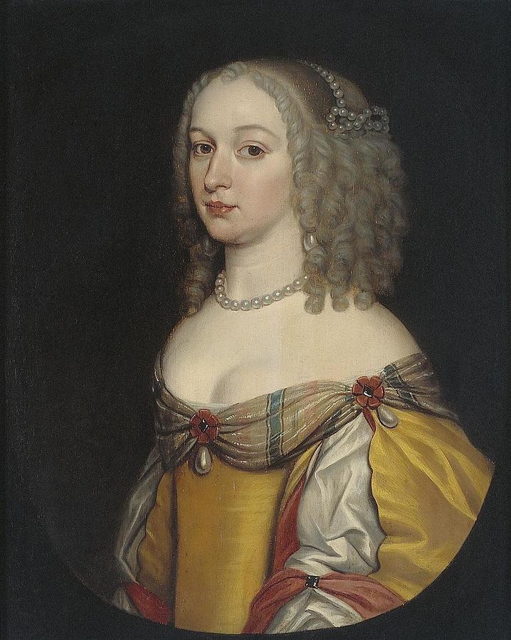 Portret van een vrouw mogelijk Amalia Margaretha van Brederode 1626 27 ...