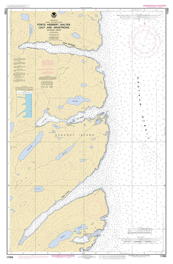 Ports Herbert Walter Lucy And Armstrong Chatham Strait Alaska, Noaa ...