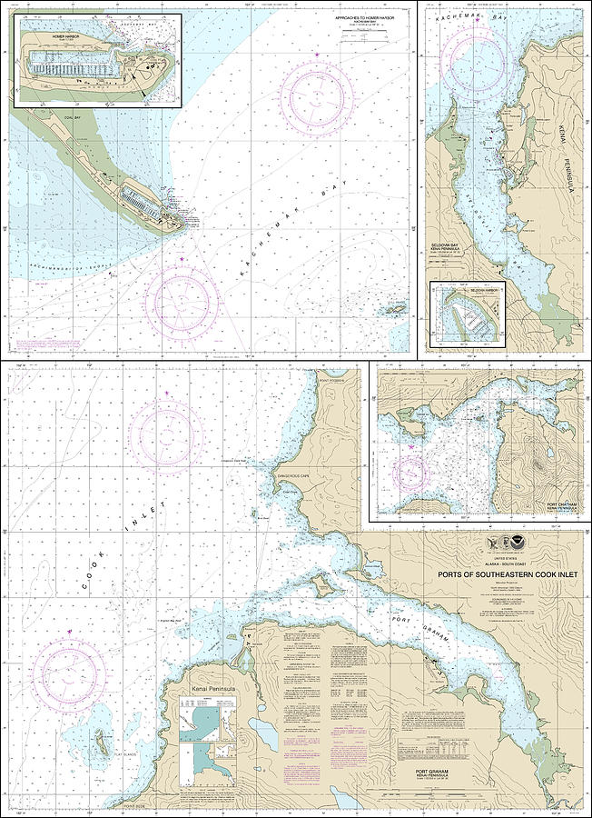 Ports Of Southeastern Cook Inlet Nautical Chart 16646 No Borders John Gernatt 