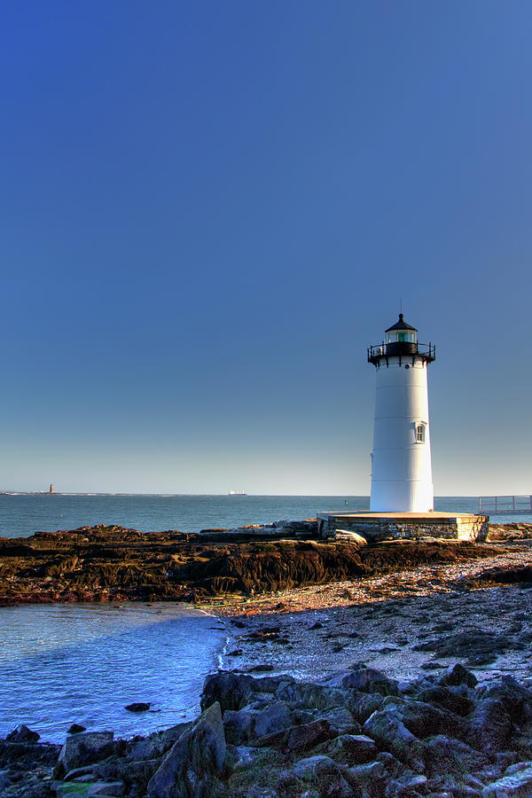 Lighthouse Photograph - Portsmouth and the Whaleback by Joann Vitali