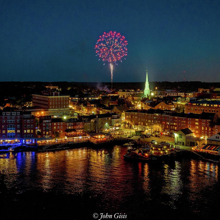Portsmouth Fireworks  Photograph by John Gisis