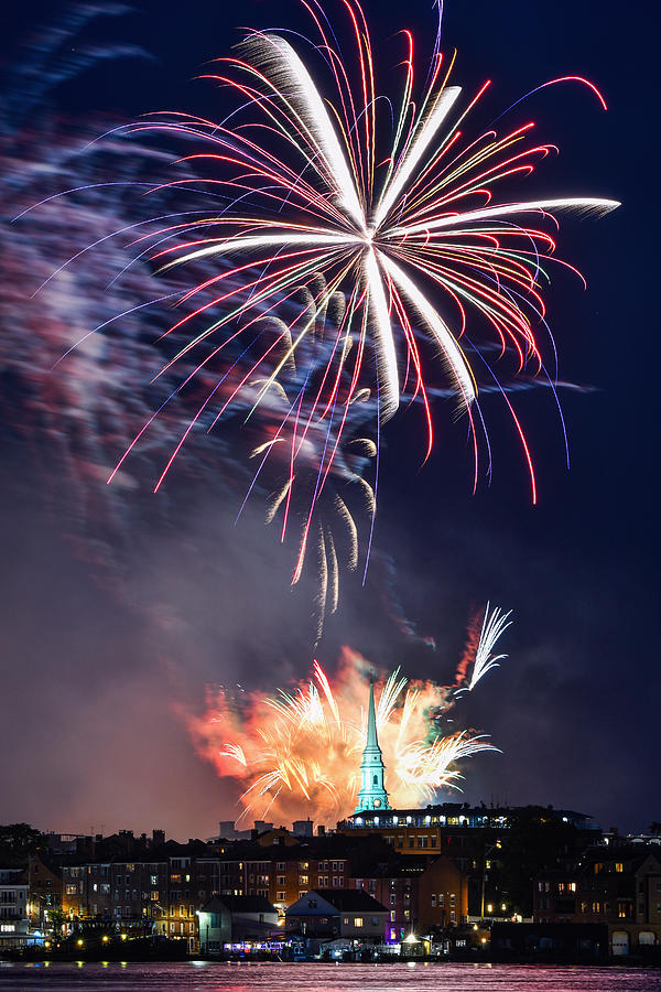 Portsmouth NH Fireworks 20215 Photograph by Dave O'Brien Pixels