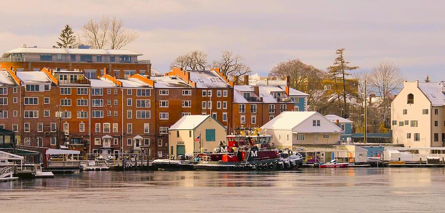 - Portsmouth NH Winter Waterfront Photograph by THERESA Nye