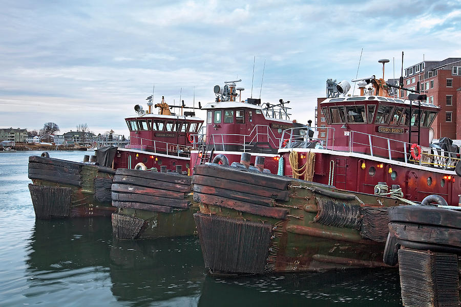 Spring Photograph - Portsmouth Tugs by Eric Gendron