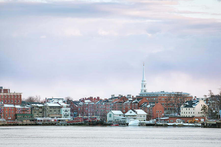 Portsmouths Winter Skyline Photograph by Eric Gendron