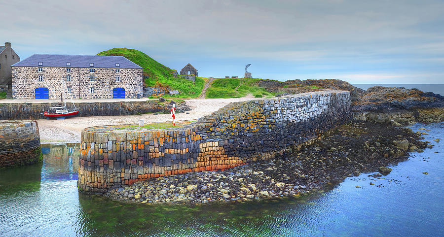 Portsoy Village Aberdeenshire Scotland 17th Century Harbour Wall Photograph by OBT Imaging