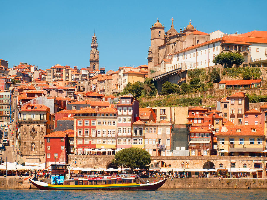 Portugal, Porto, Ribeira do Douro, Cruise and Cathedral Photograph by Alberto Manuel Urosa Toledano