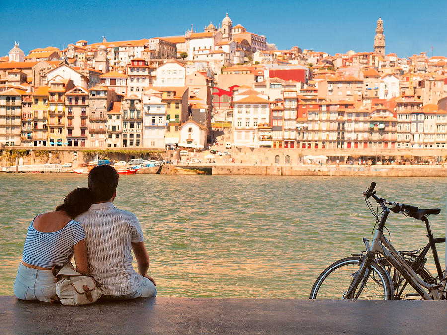 Portugal, Porto, Seascape ad Lovers Photograph by Alberto Manuel Urosa Toledano