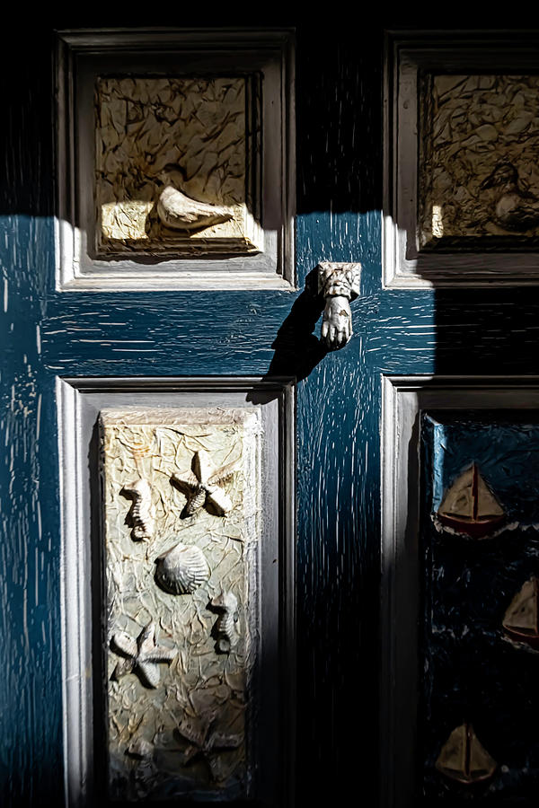 Portugesse door in shadow Photograph by Sven Brogren