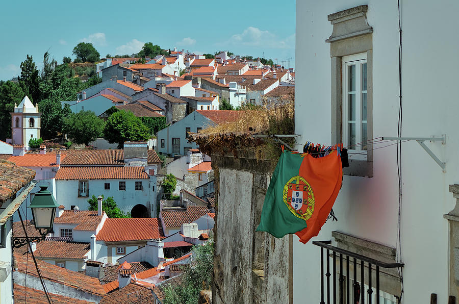 Portuguese Flag in Castelo de Vide Photograph by Angelo DeVal