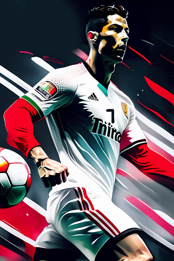 Portuguese Football Player Ronaldo Digital Art by La Moon Art - Pixels