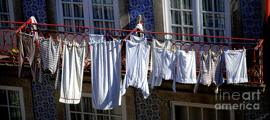 Portuguese Laundry Photograph by Olivier Le Queinec