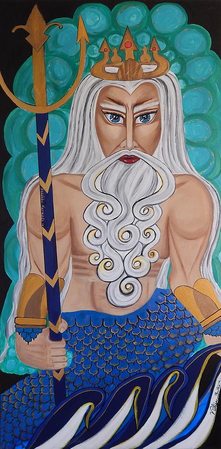 Poseidon Painting by Vilia Butas Gingles - Fine Art America