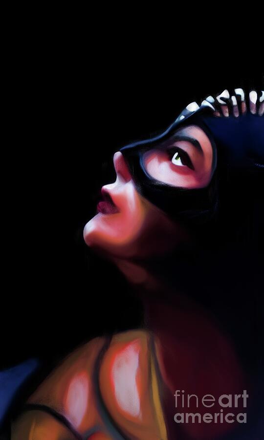 Posing Catwoman Digital Art by Chris Bee