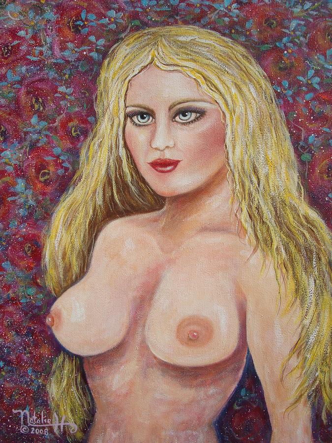 Posing Nude Painting by Natalie Holland