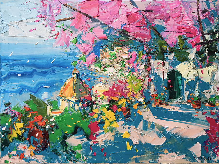 Positano 630 Painting by Agostino Veroni - Fine Art America