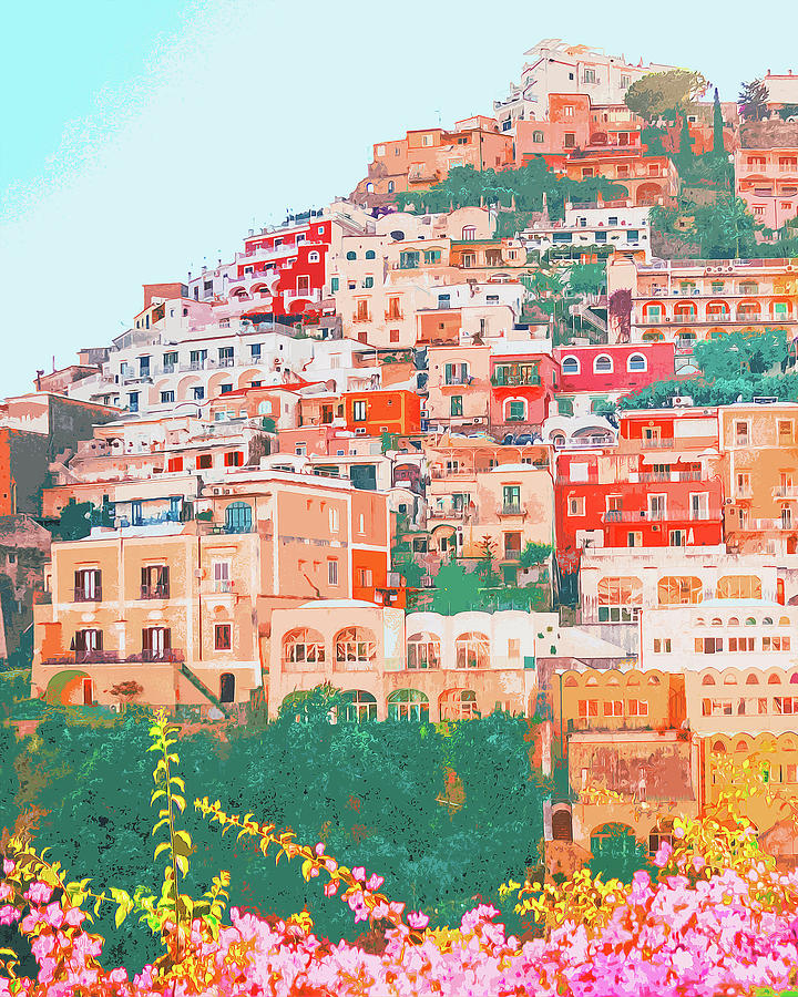 Positano, beauty of Italy - 07 Painting by AM FineArtPrints