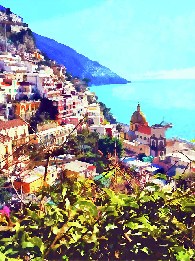 Positano, beauty of Italy - 14 Painting by AM FineArtPrints