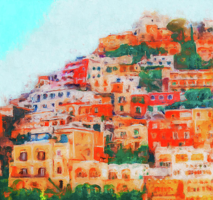 Positano, beauty of Italy - 23 Painting by AM FineArtPrints