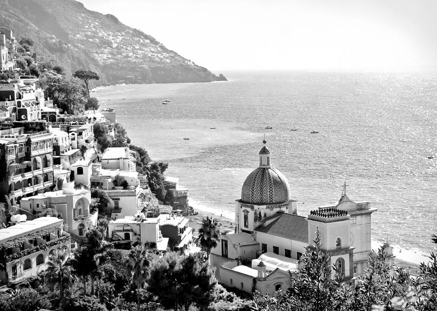 Positano Duomo BW Photograph by Mary Pille