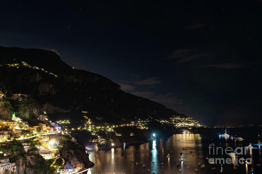 Positano Photograph - Positano Lights by Kasra Rassouli Positano Photograph - Positano Lights by Kasra Rassouli