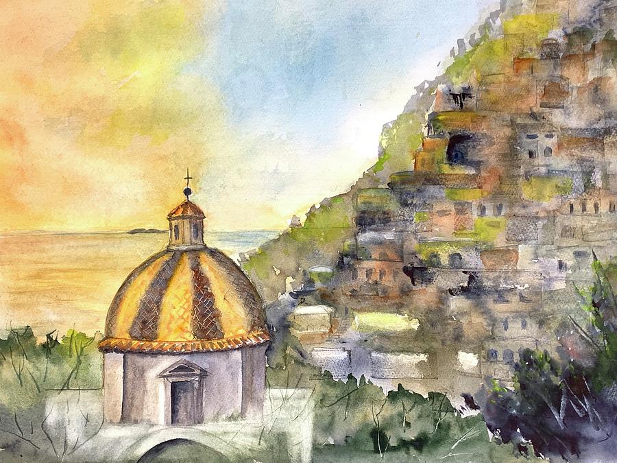Positano  Painting by Paintings by Florence - Florence Ferrandino