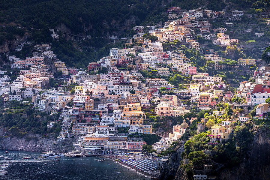 Summer Photograph - Positano Village by Jerome Labouyrie
