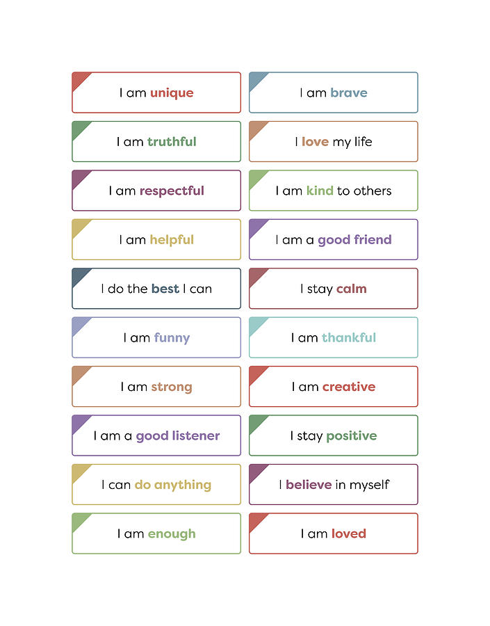 Positive Affirmations for Kids Digital Art by Penny And Horse - Fine ...