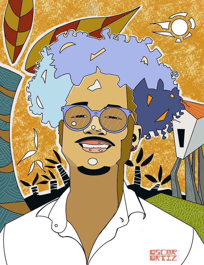 Positivo Boricua Painting by Oscar Ortiz