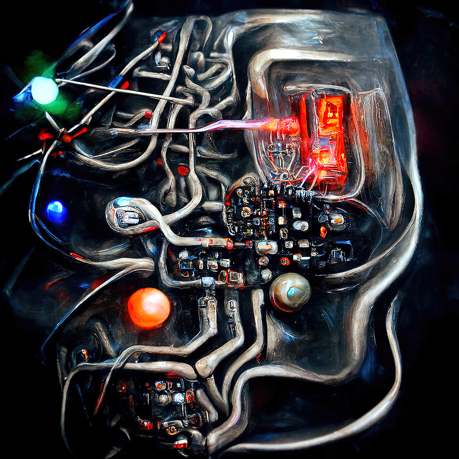 Positronic Brain, 02 Painting by AM FineArtPrints