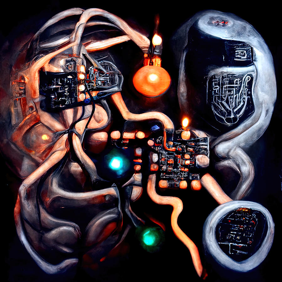 Positronic Brain, 03 Painting by AM FineArtPrints