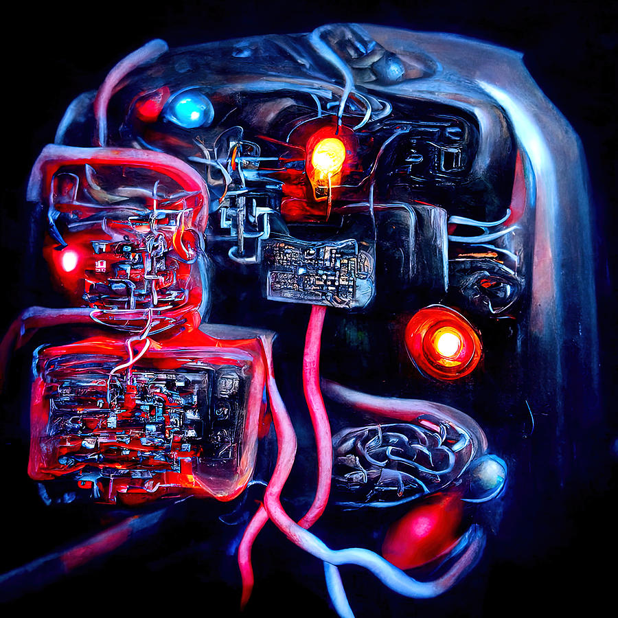 Positronic Brain, 04 Painting by AM FineArtPrints