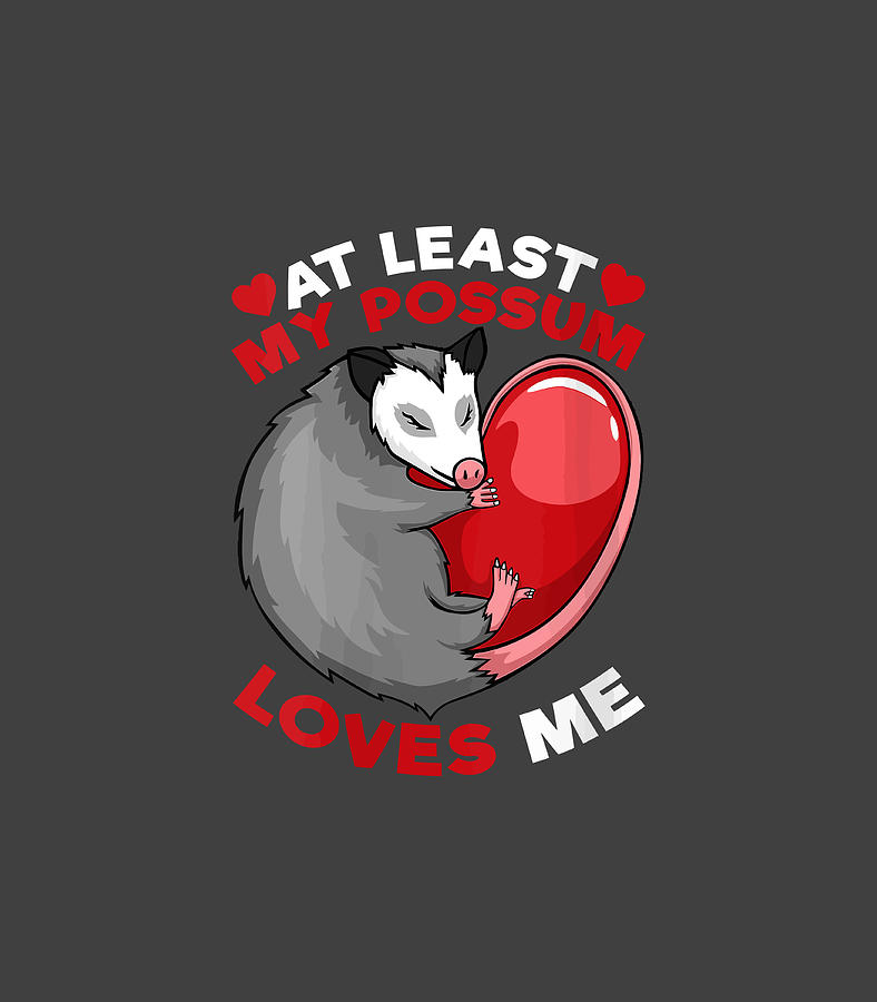 possums clipart heart