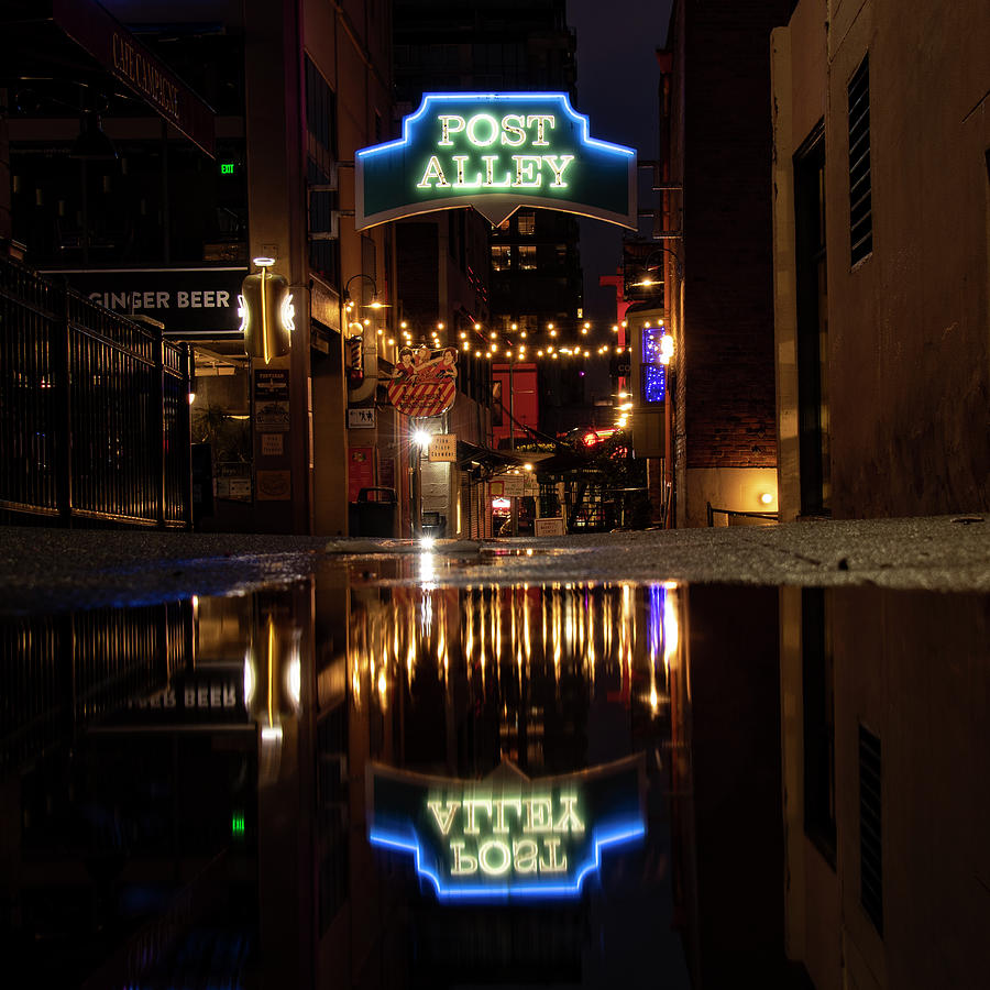 Post Alley Reflection Photograph by Matt McDonald