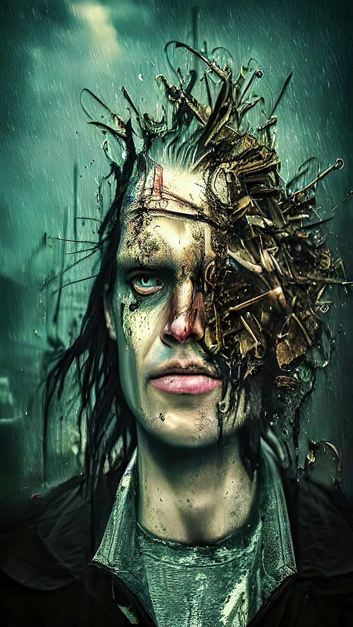 Post Apocalyptic Portrait 2 Painting by Bob Orsillo
