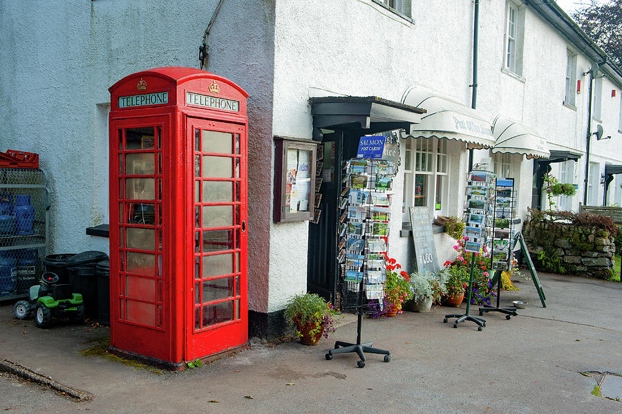 Postbridge Red Telephone Box Dartmoor Photograph by Helen Jackson