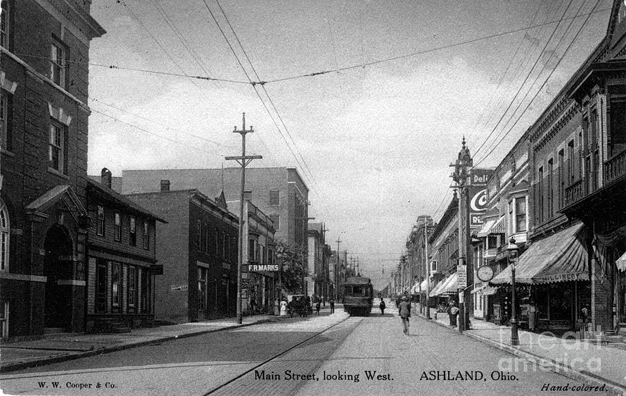 Postcard of Ashland Ohio in 1912 Photograph by Terri Meyer