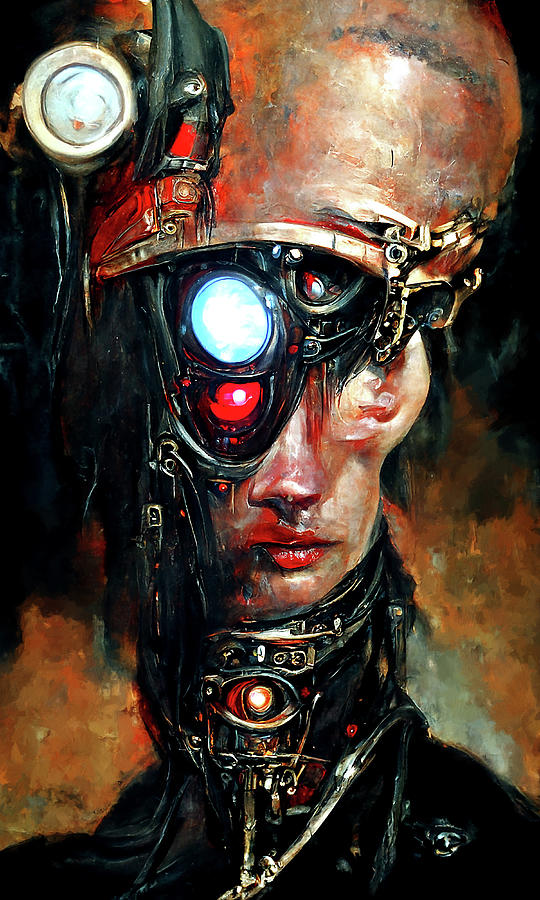 Postcards from the Future - Cyborg, 02 Painting by AM FineArtPrints