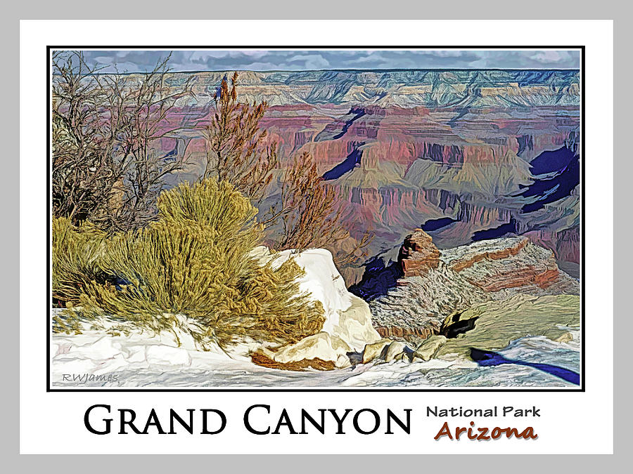 Poster 12x16 23xh 9012 Grand Canyon Digital Art by Robert James - Fine ...