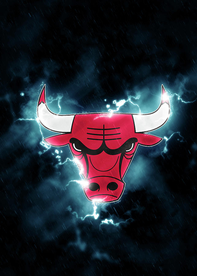 Basketball Lighting Red Chicago Bulls by Leith Huber