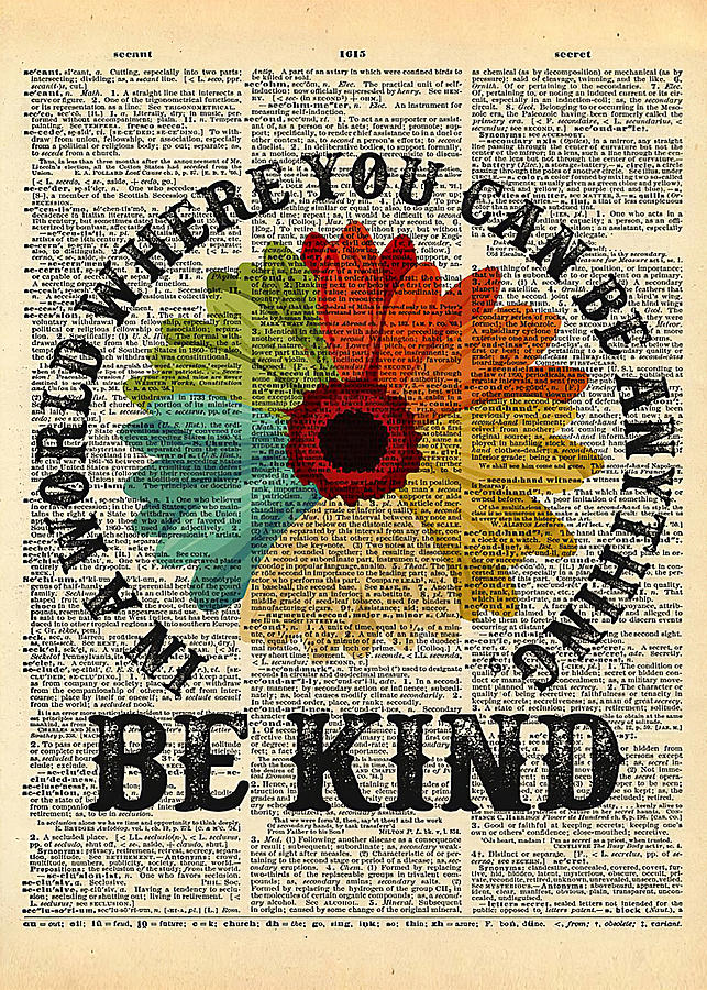 poster-be-kind-daisy-dictionary-digital-art-by-gambrel-temple-fine-art-america