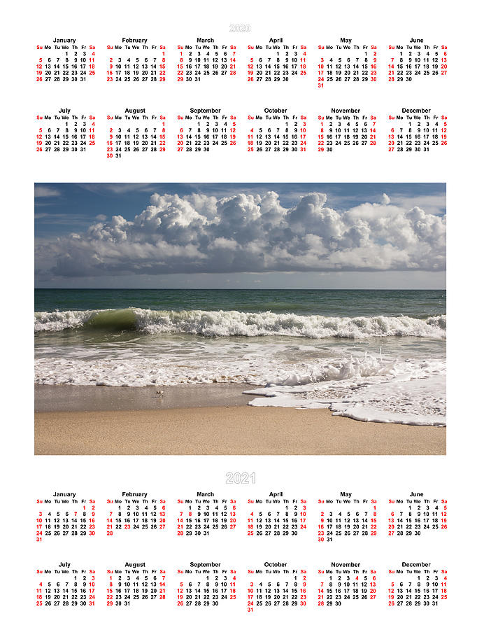 Poster Calendar 2020-2021 Atlantic Ocean Coastal Scenery Photograph by ...